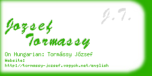 jozsef tormassy business card